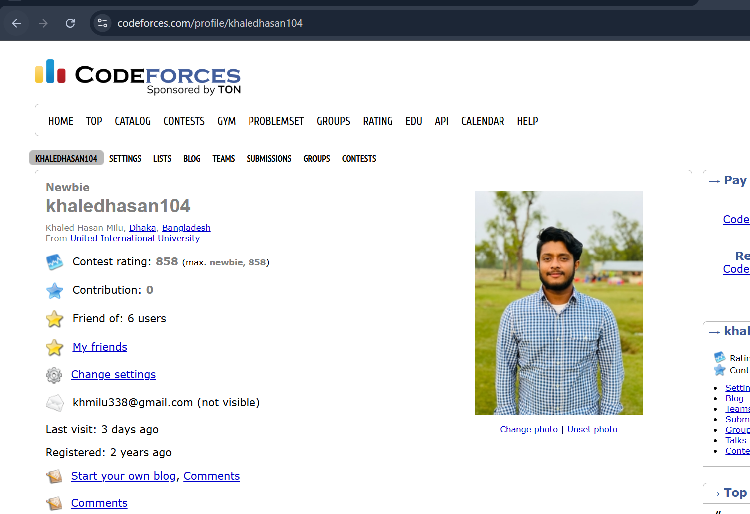 Codeforces Profile